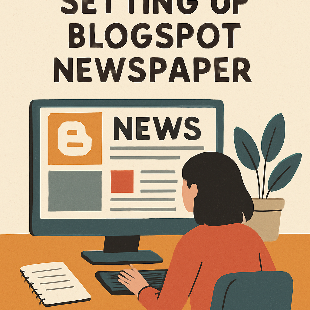Blogspot interface and newspaper blog setup