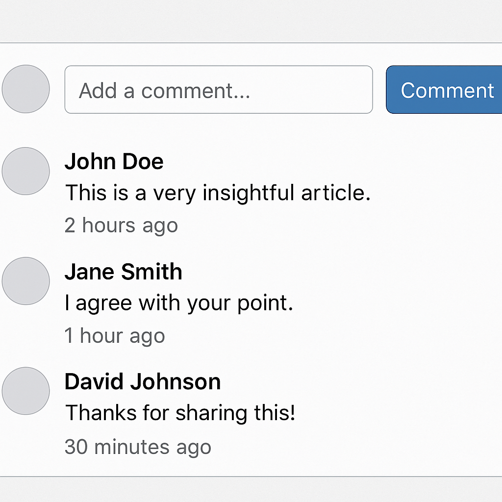 Comment system interface