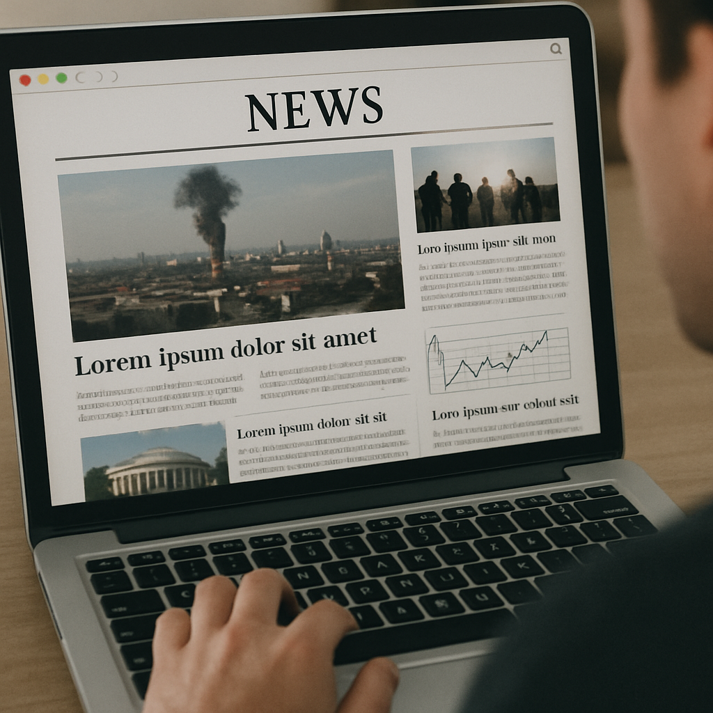 News website design layout