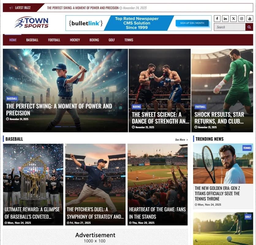 Sports News Template