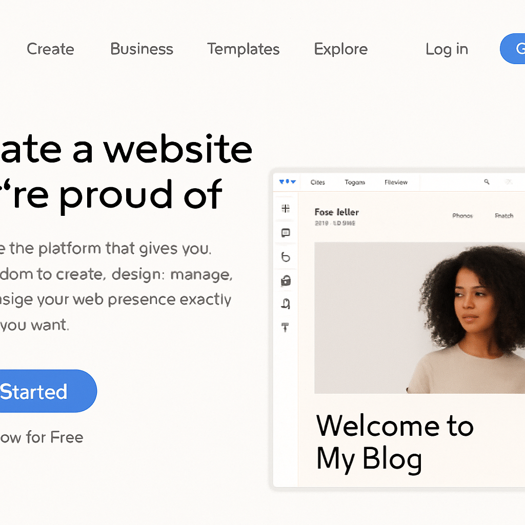 Wix homepage interface